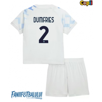 Inter Milan Denzel Dumfries #2 Echipament de Fotbal Replică 2025-26 Copii Deplasare (+ Șorturi)